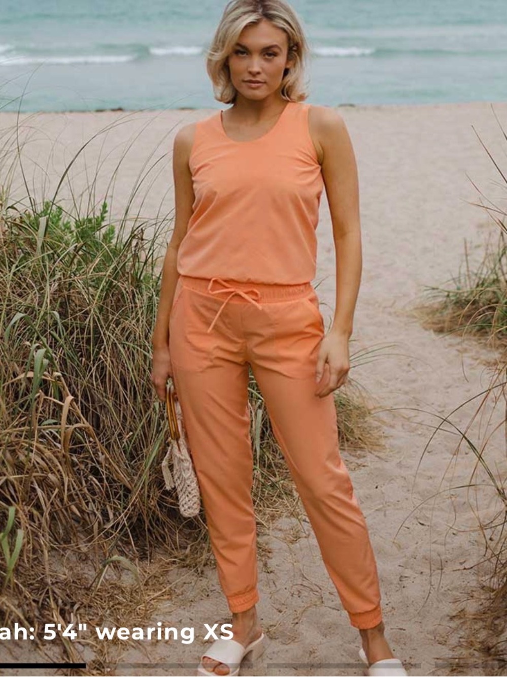 Albion Cream Scoop Neck Sleeveless jumpsuit